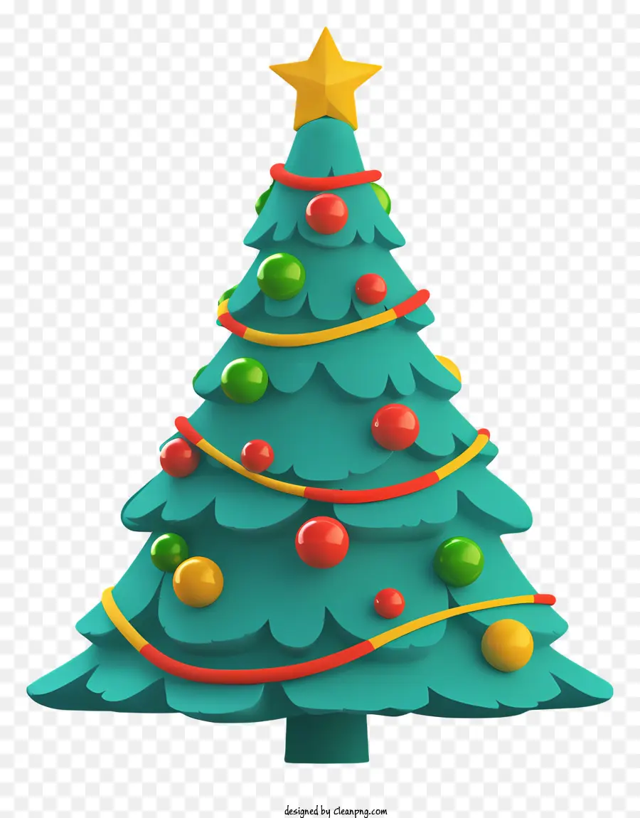 Pohon Natal，Bintang Di Atas PNG