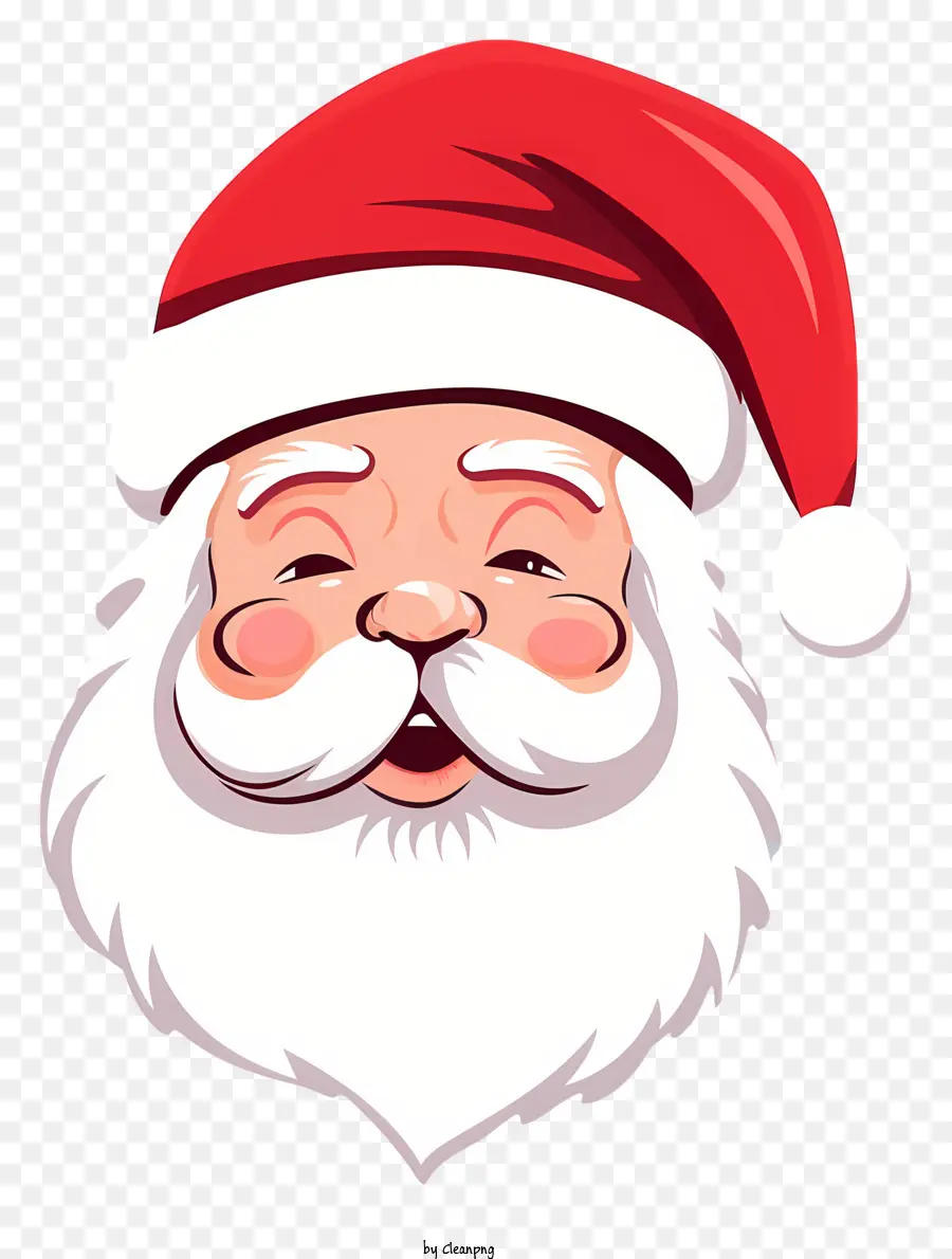 Santa Claus，Wajah Santa Claus Yang Tersenyum PNG