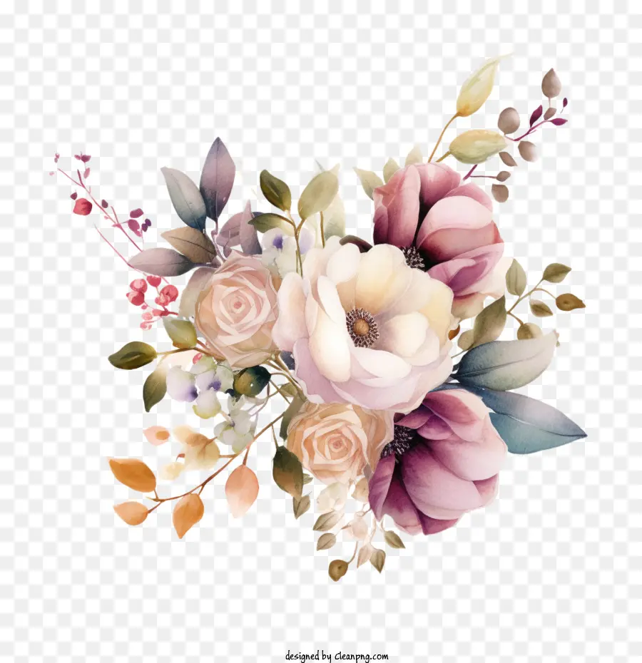 Bunga Pernikahan，Karangan PNG