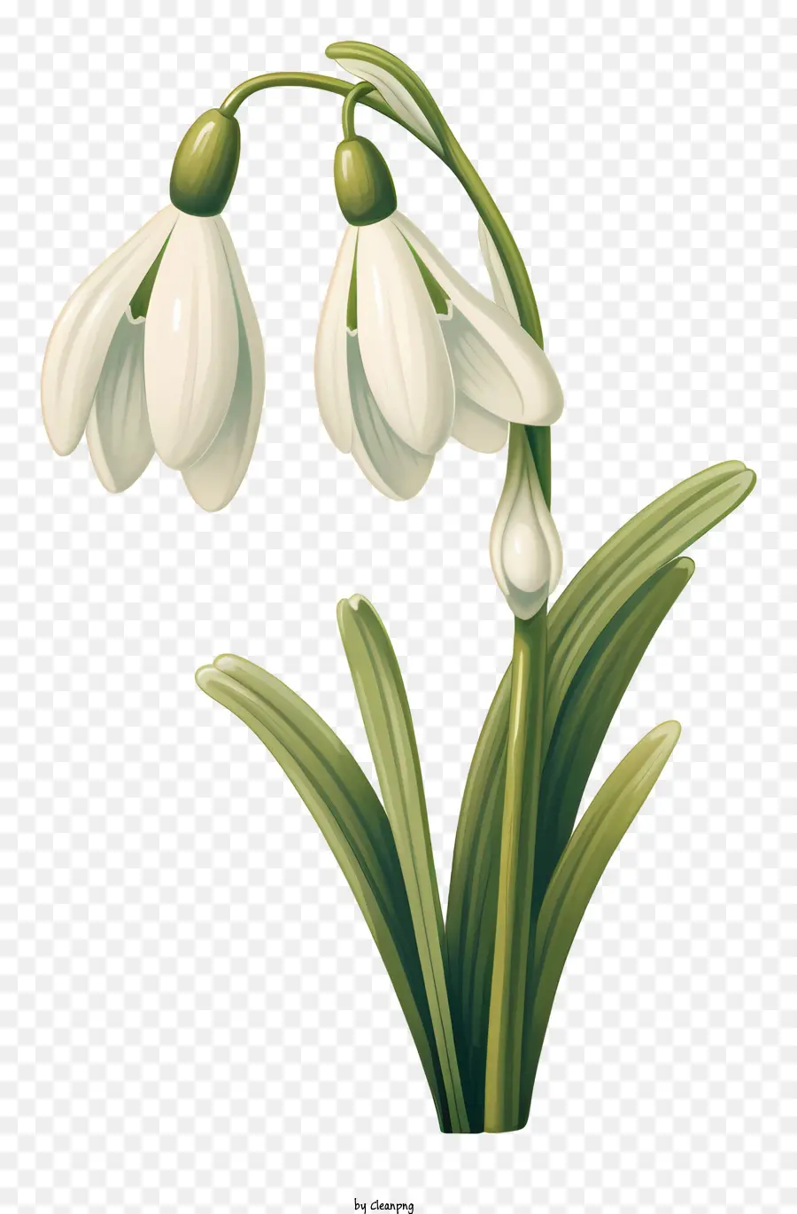Bunga Snowdrop，Bunga Putih Kecil PNG