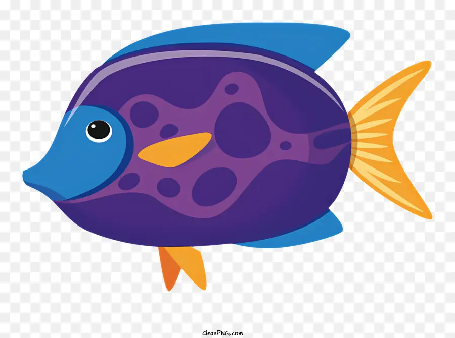 Ikan，Sisik Biru Dan Ungu PNG