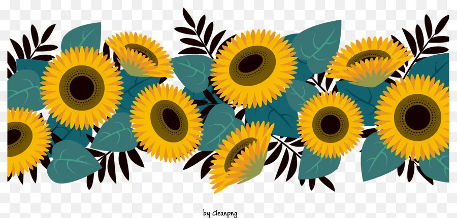 Bunga Matahari，Bunga Kuning PNG