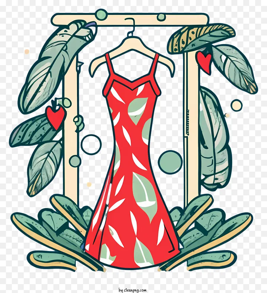 Gaun Merah，Hanger Baju PNG