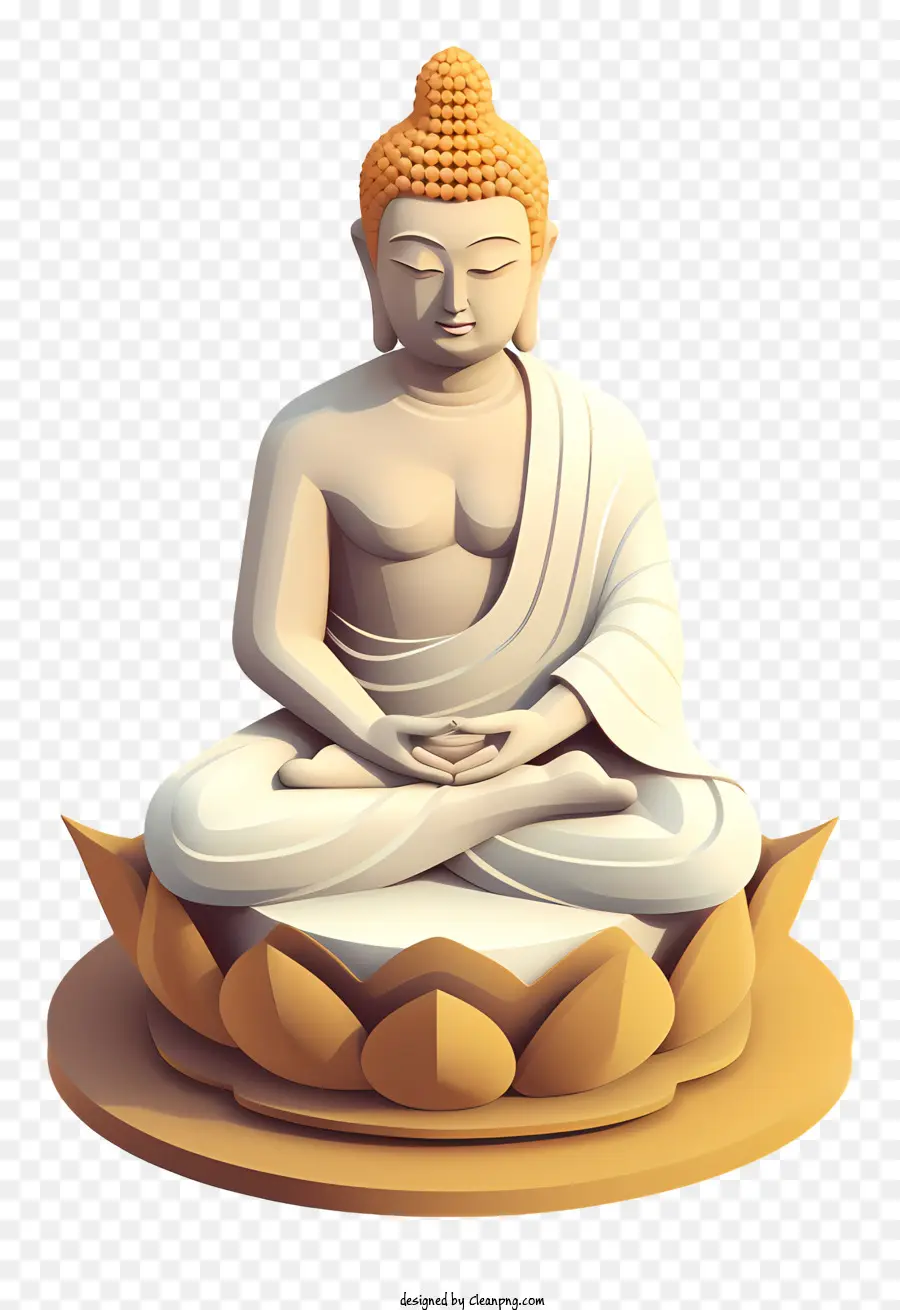 Patung Buddha，Lotus Posisi PNG