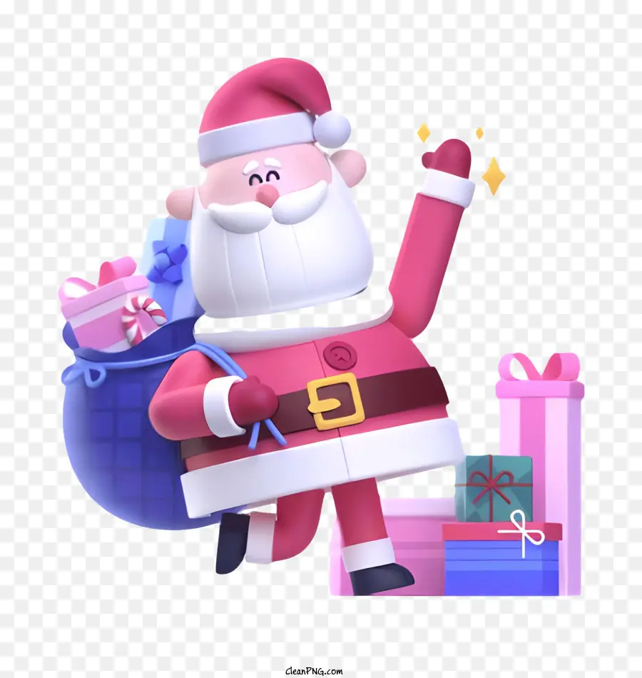 Santa Claus，Gambar Kartun PNG