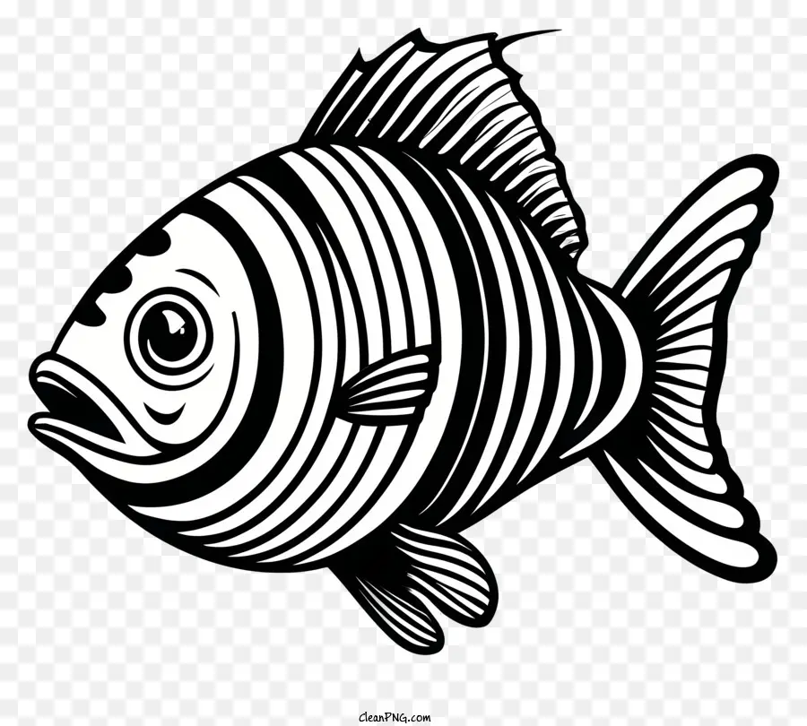 Ikan，Hitam Dan Putih Ikan PNG