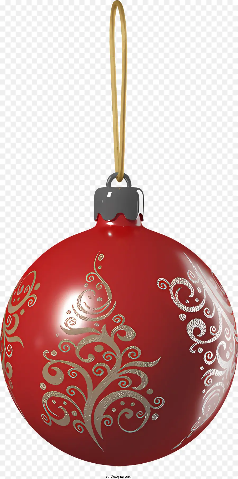 Bola Natal，Ornamen Merah PNG