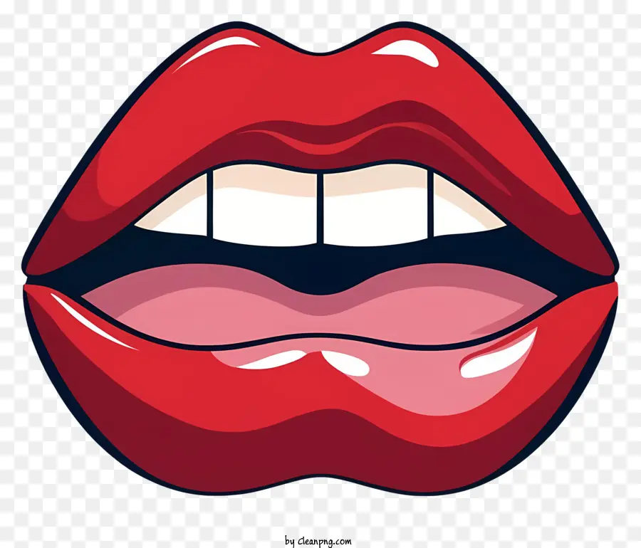 Bibir Merah，Mulut Terbuka PNG