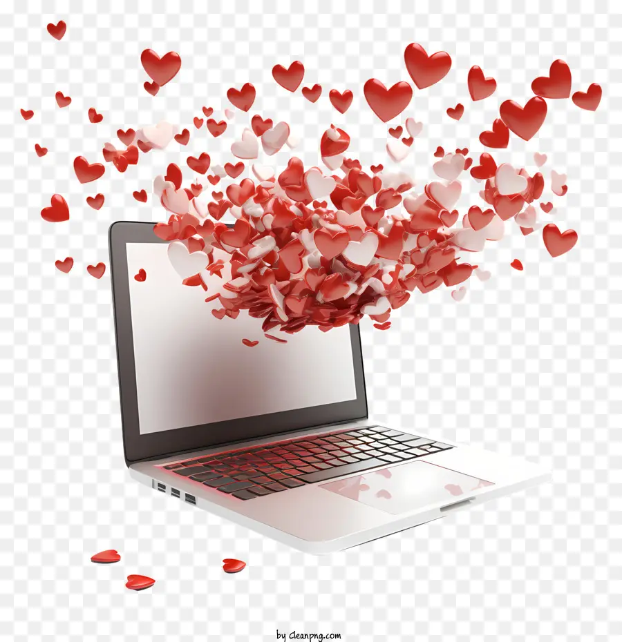Laptop Dengan Hati，Cinta Dan Hubungan PNG