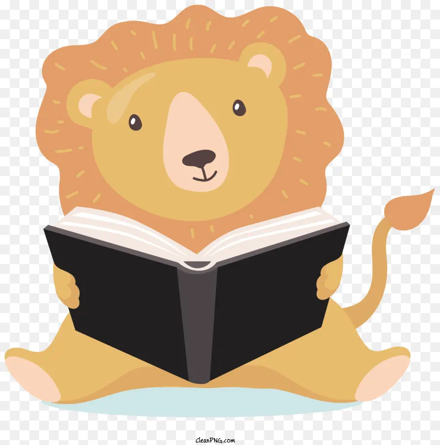 Kartun Singa，Membaca Buku PNG