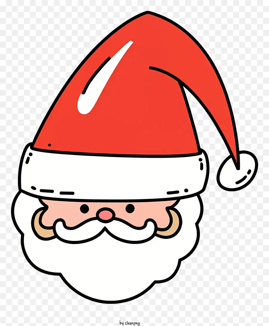 Santa Claus，Janggut Bergaris Merah Dan Putih PNG