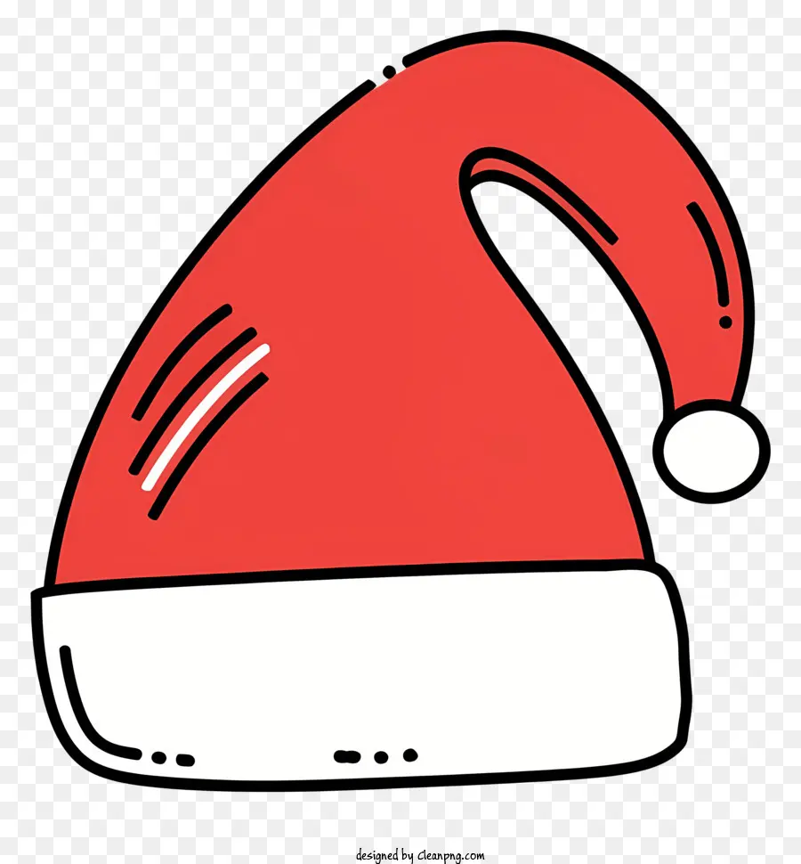 Topi Santa Claus，Topi Santa Merah PNG