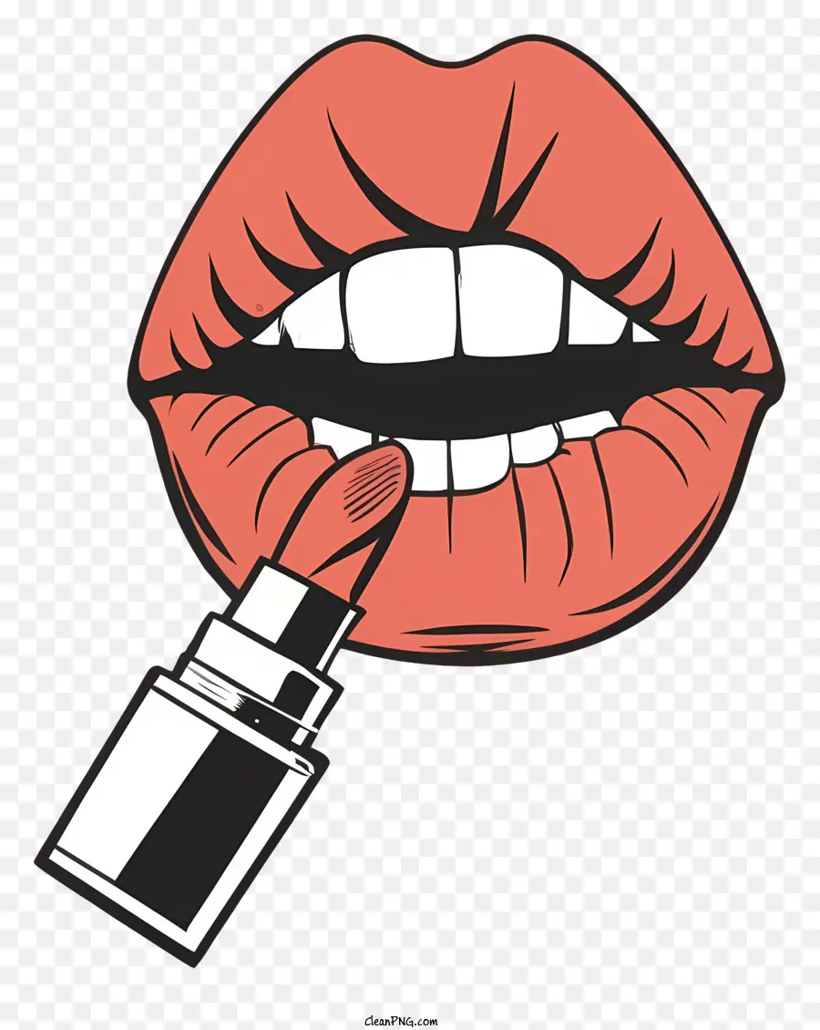 Lipstik Merah，Bibir Wanita PNG