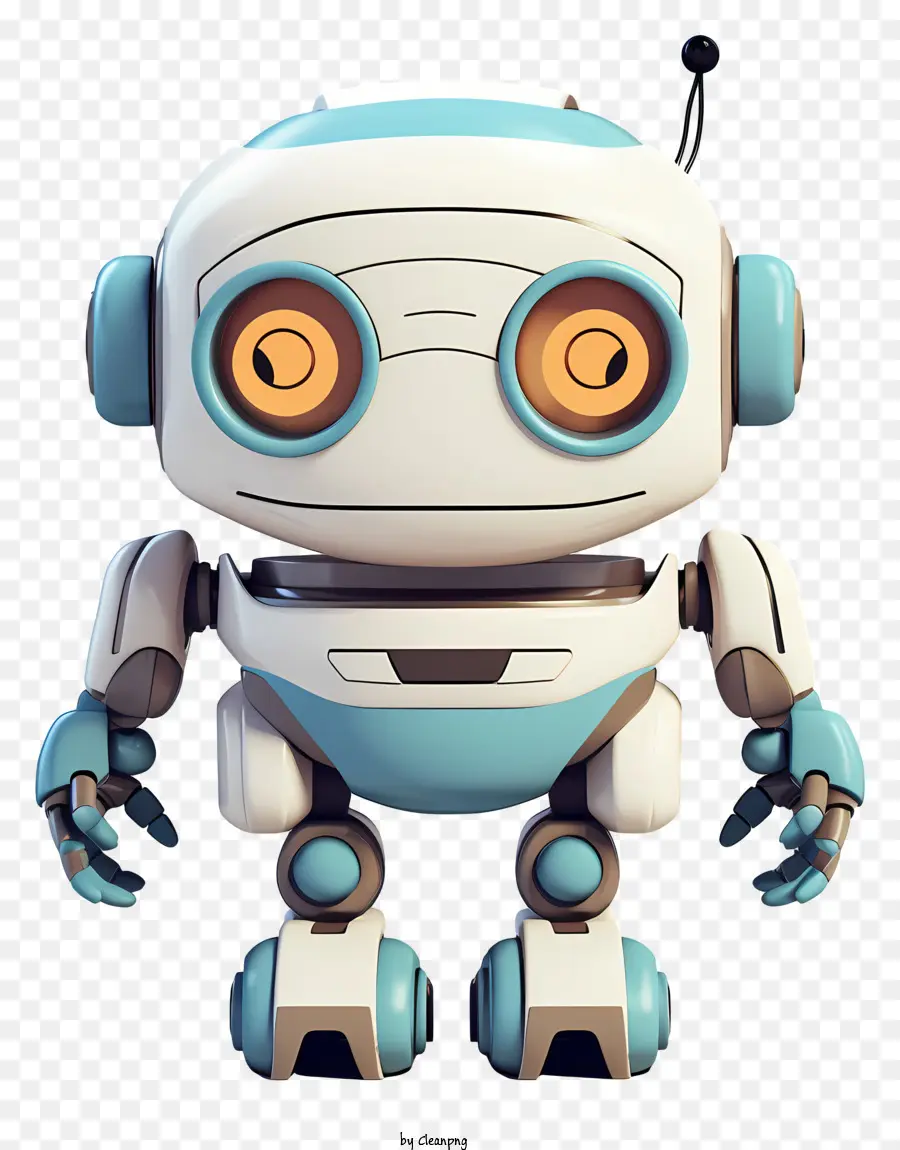 Robot，Robot Putih Dan Biru PNG