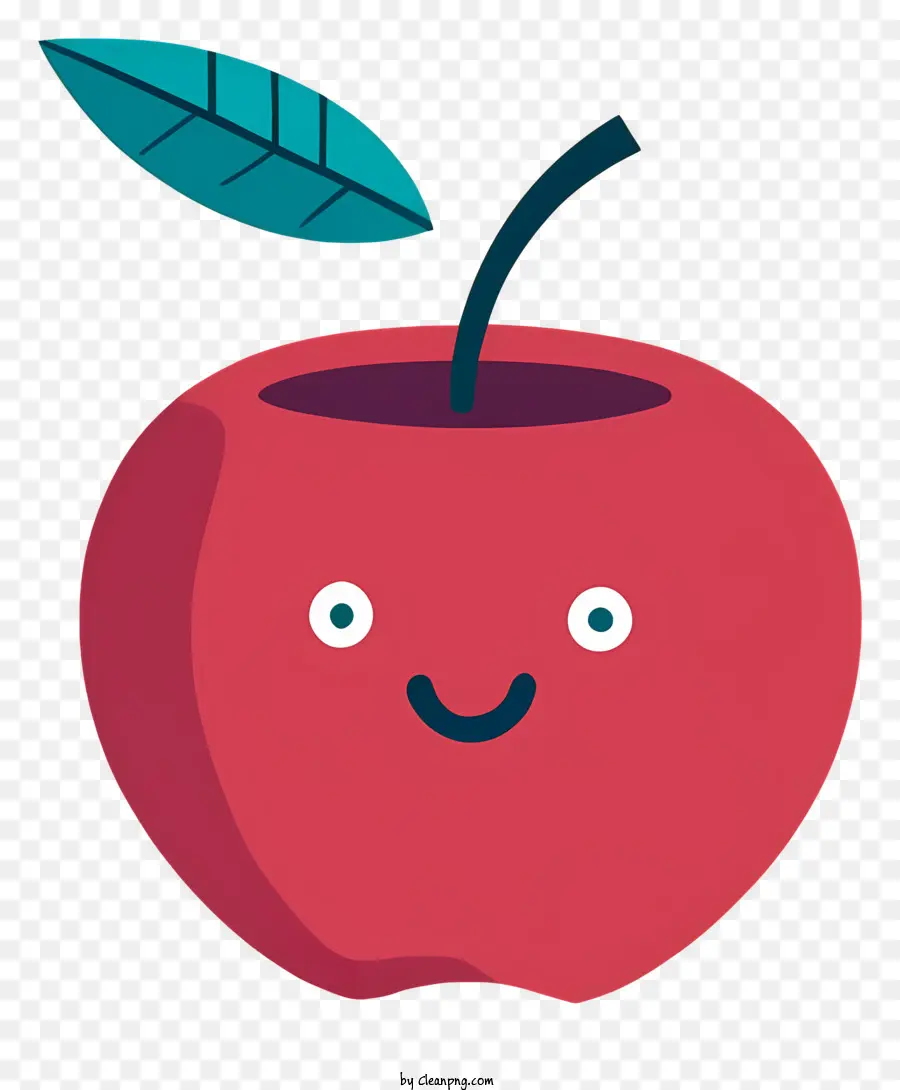 Apel Merah，Smiley Face Apple PNG