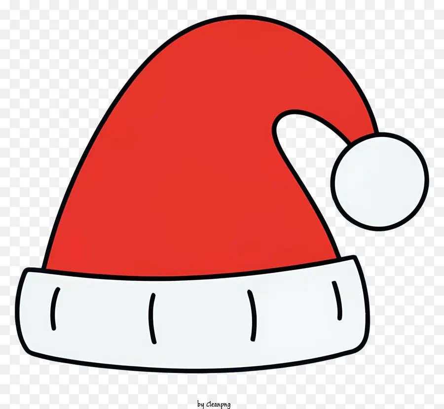 Topi Santa Claus，Merah Dan Putih PNG