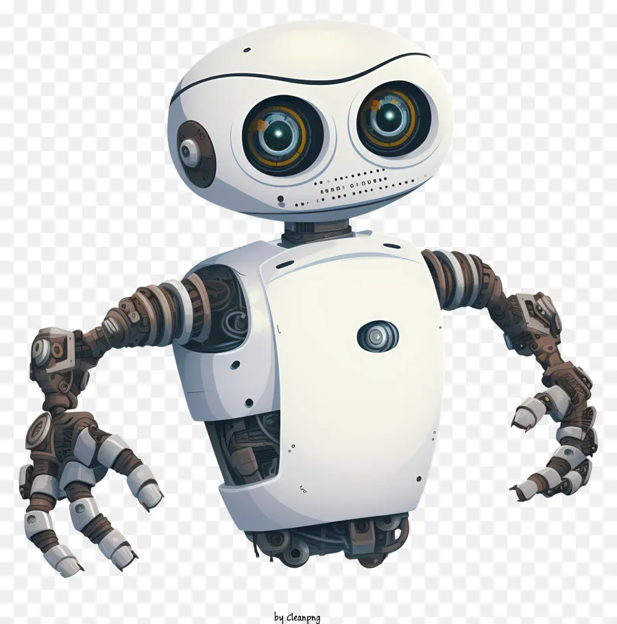 Robot Biru，Robot Putih PNG