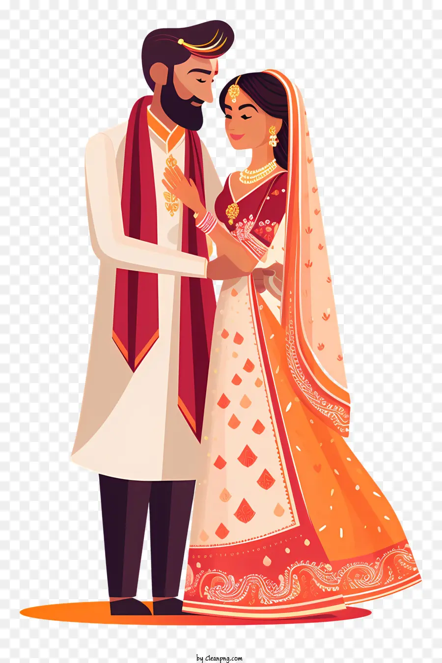 Pakaian Pernikahan India，Pasangan Pengantin Baru PNG