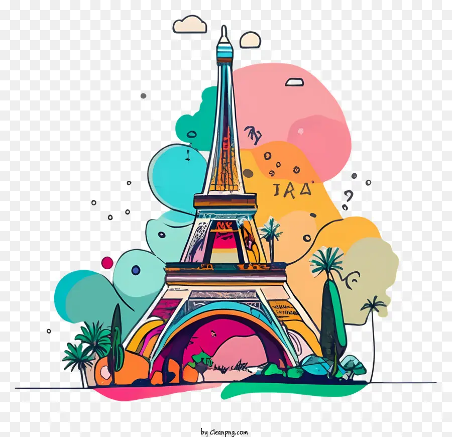 Menara Eiffel，Paris PNG