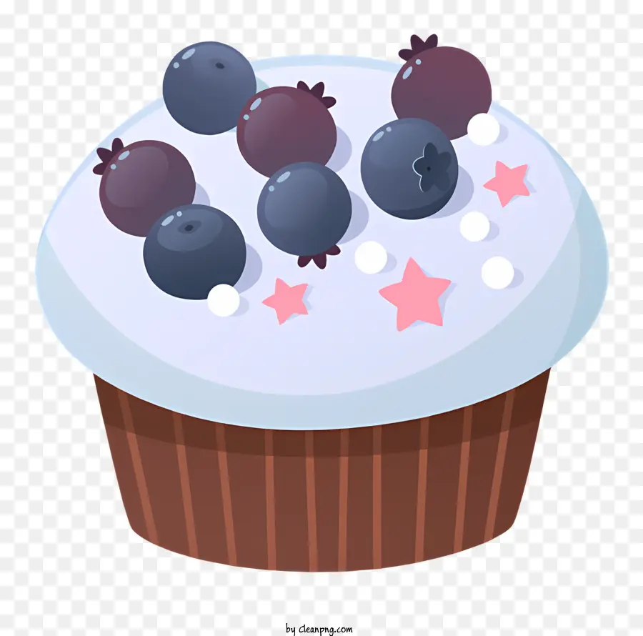 Kue Mangkuk，Cupcake Dengan Berry PNG