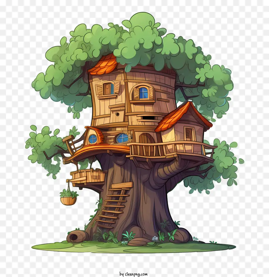 Rumah Pohon，Kartun PNG