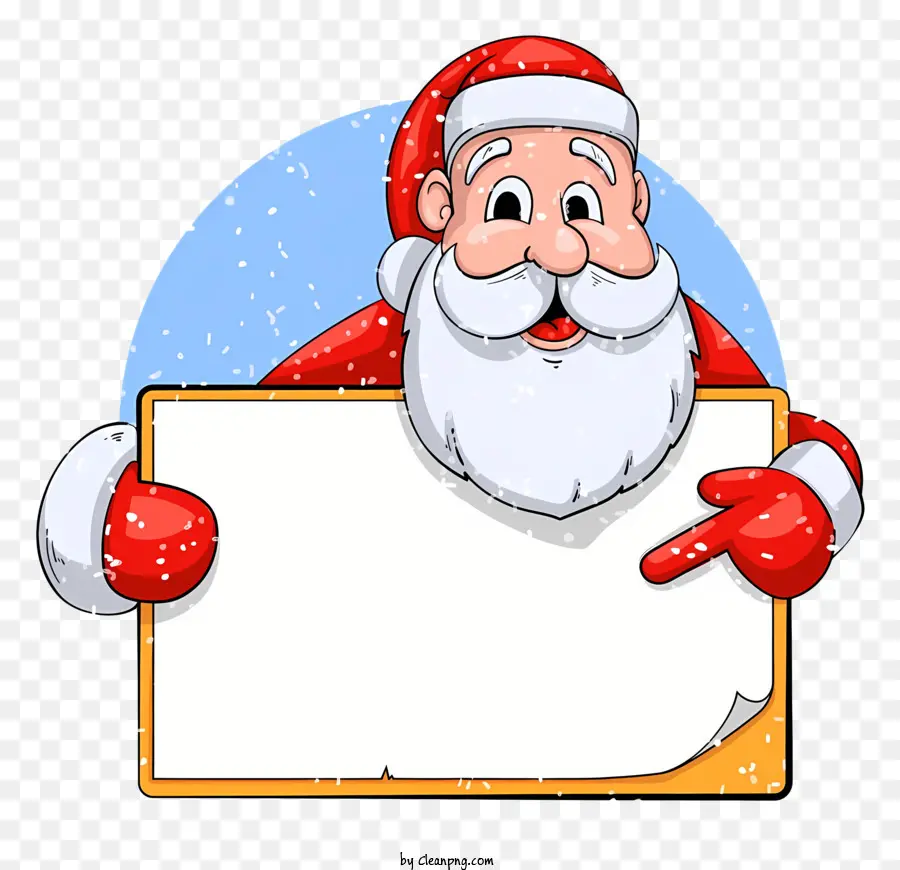 Santa Claus，Papan Tanda Kosong PNG