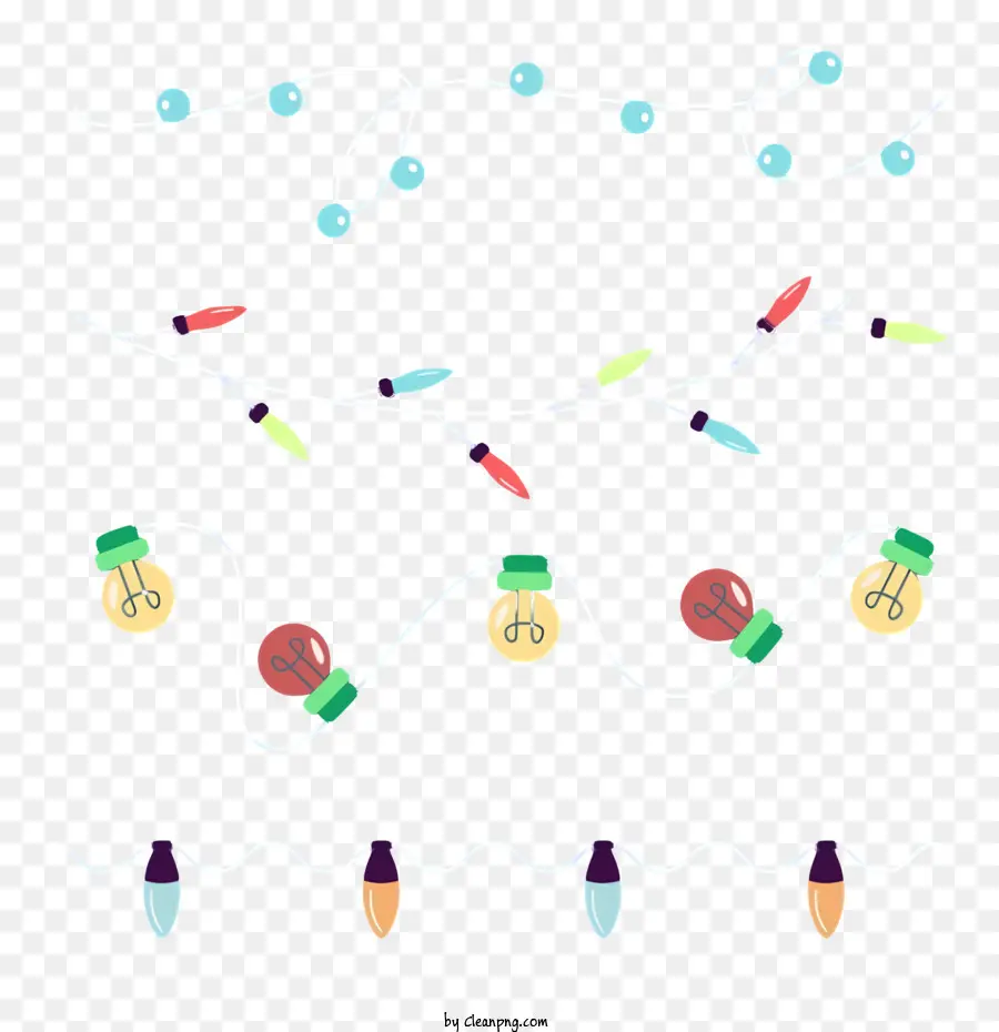 Dekorasi Natal，Bola Lampu Berwarna Warni PNG