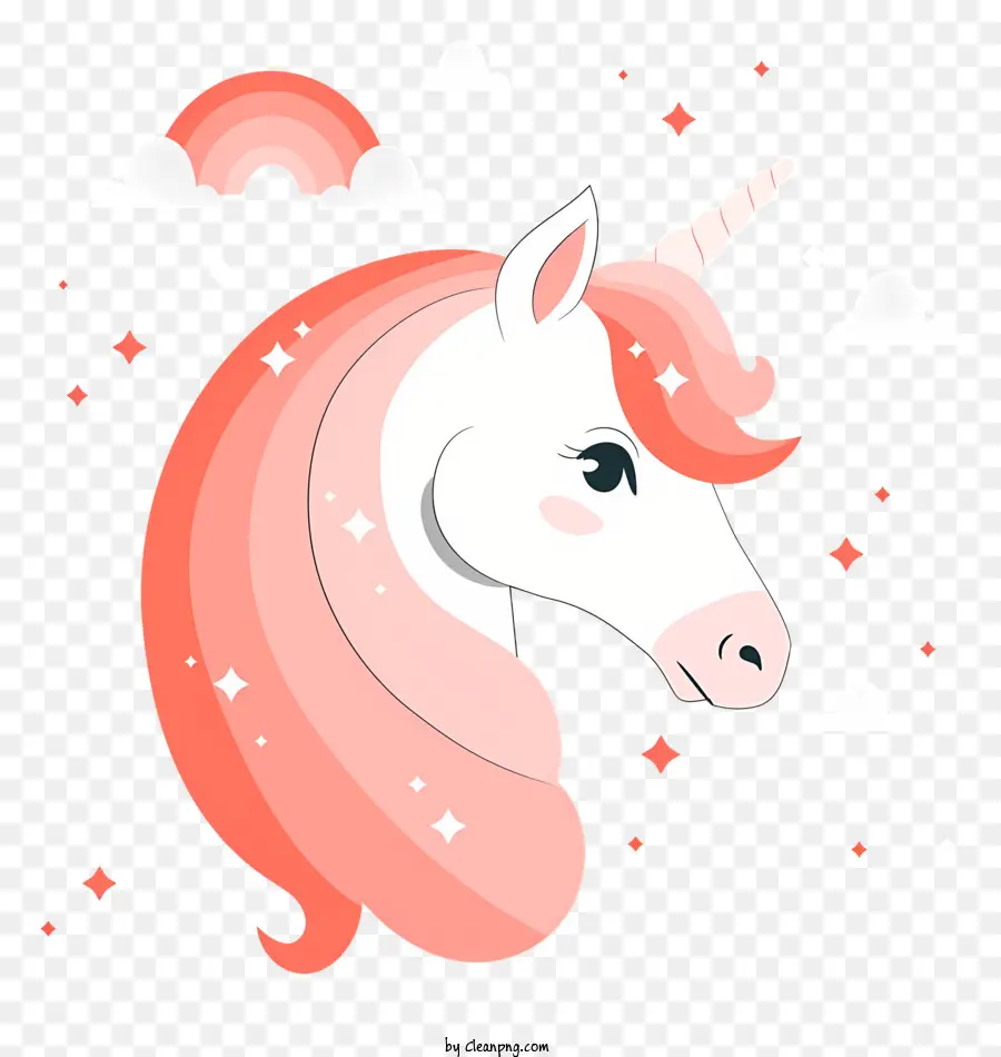 Unicorn，Merah Muda Dan Putih PNG