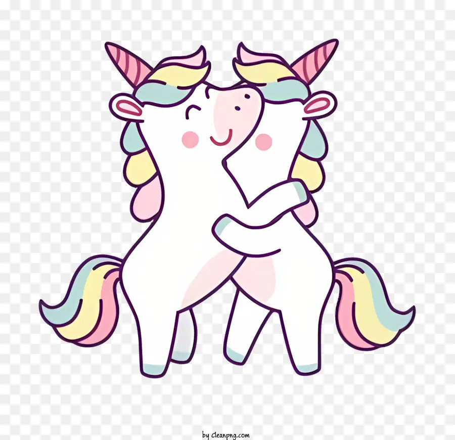 Unicorn，Memeluk Unicorn PNG