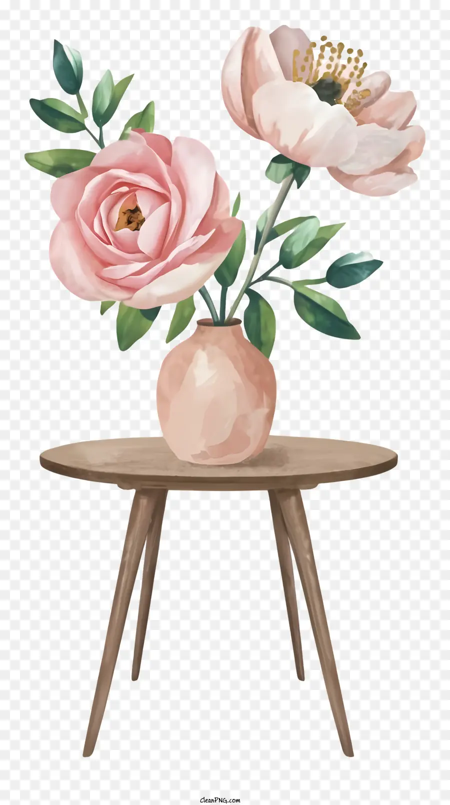 Rangkaian Bunga，Bunga Merah Muda PNG