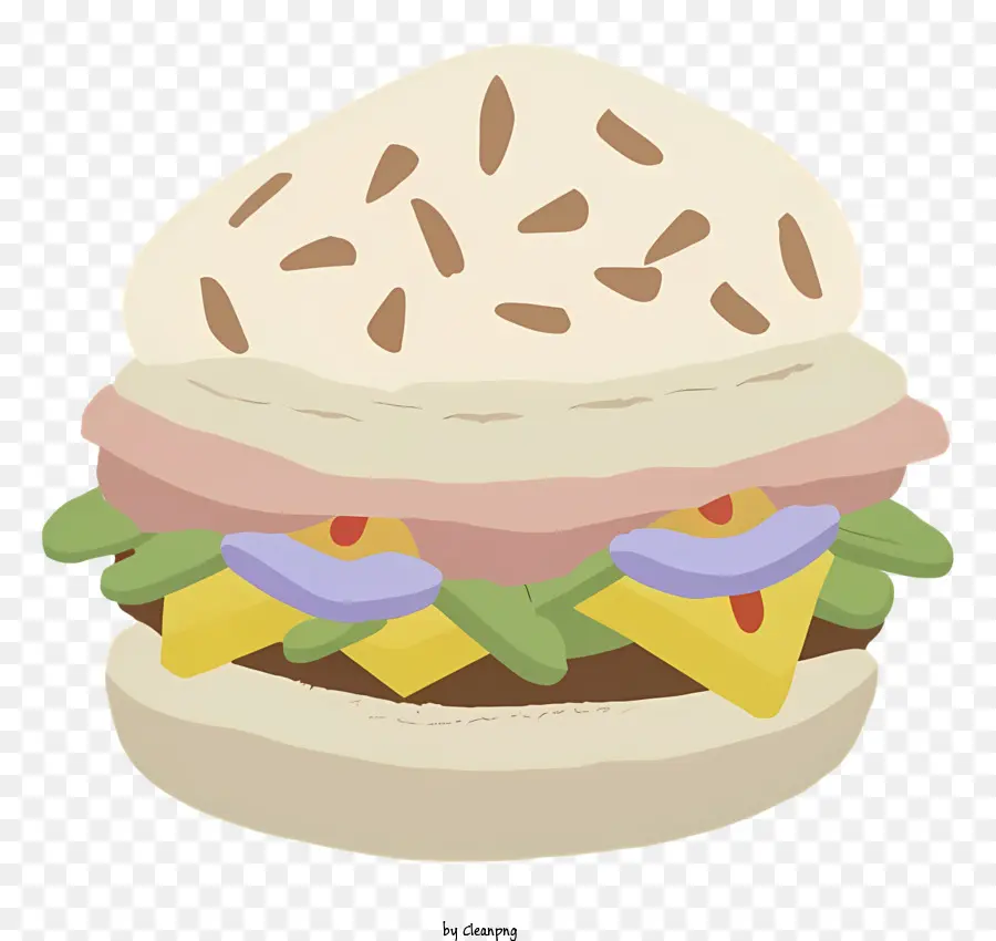 Hamburger，Bahan Bahan PNG