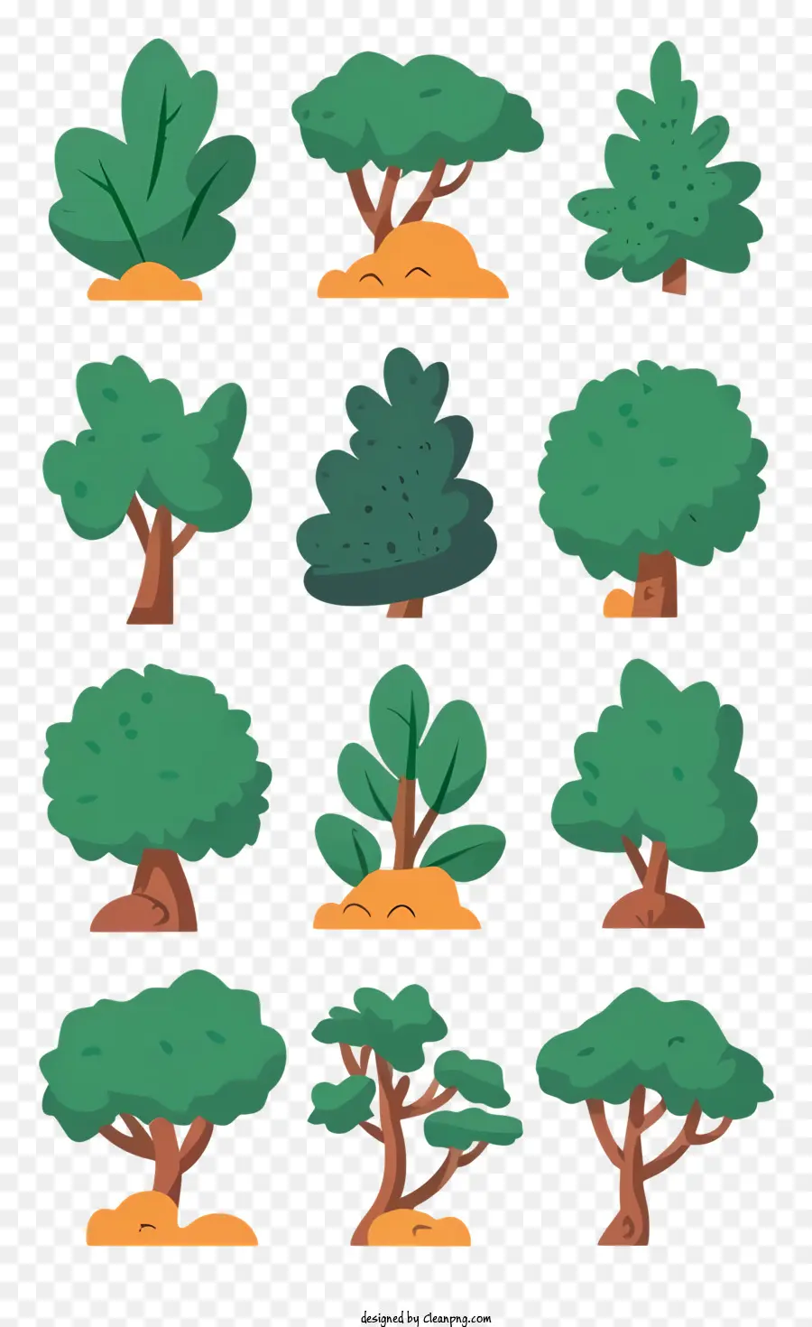 Pohon，Berbagai Bentuk PNG