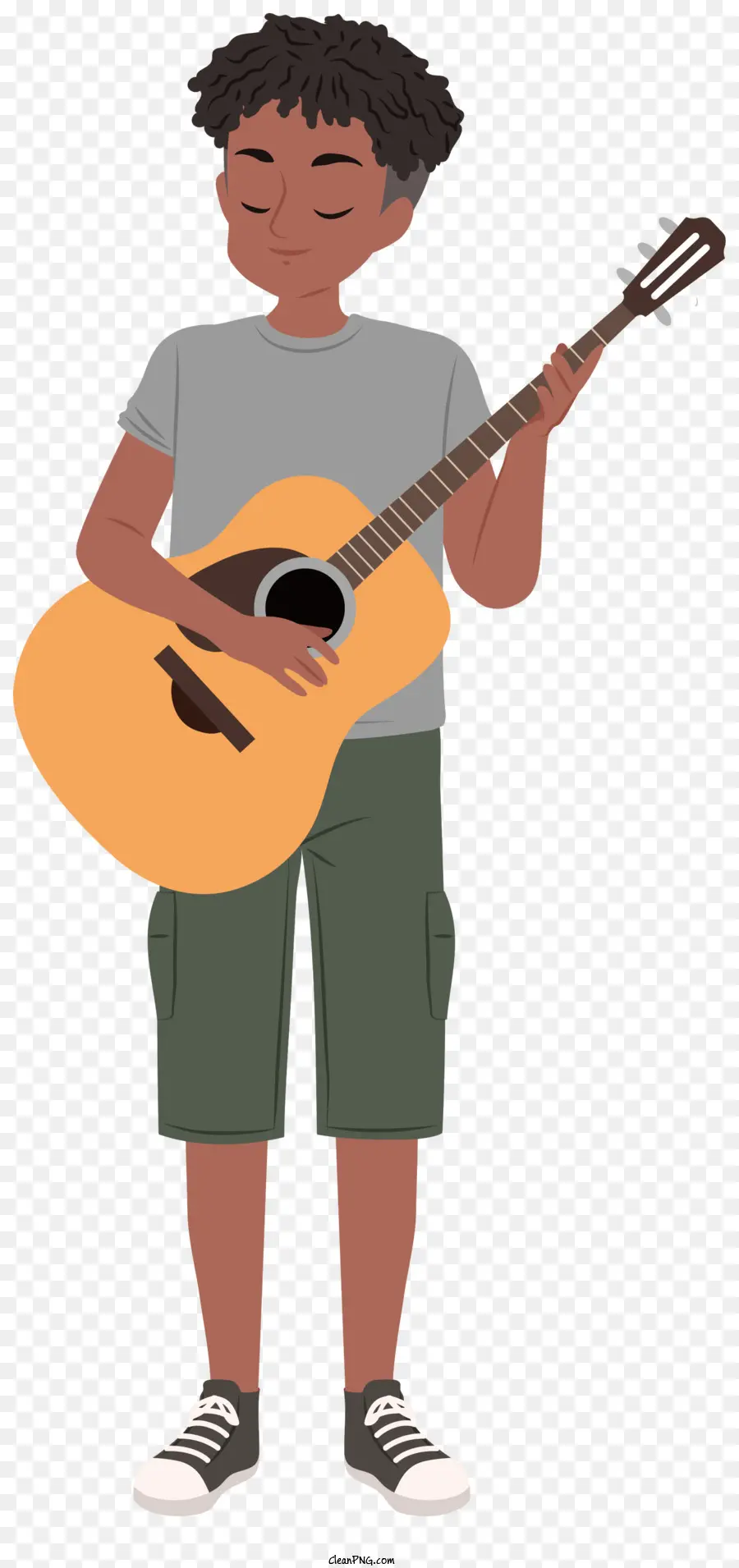 Pria Kartun Bermain Gitar，Pemain Gitar PNG