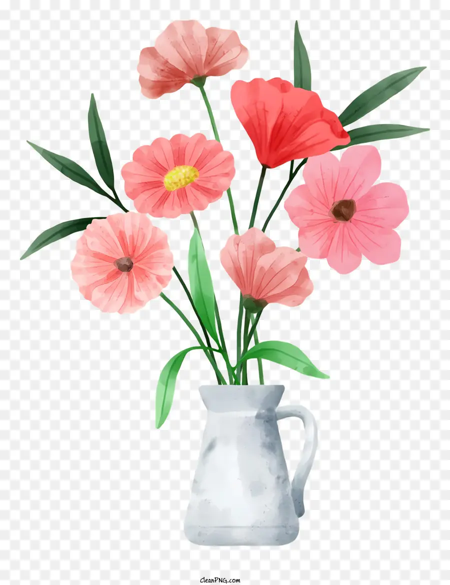 Guci Keramik，Pink Dan Bunga Bunga Merah PNG