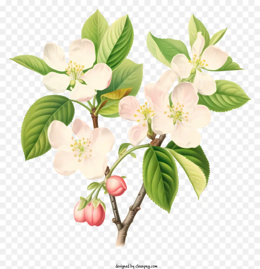Apple Blossom，Bunga Putih PNG