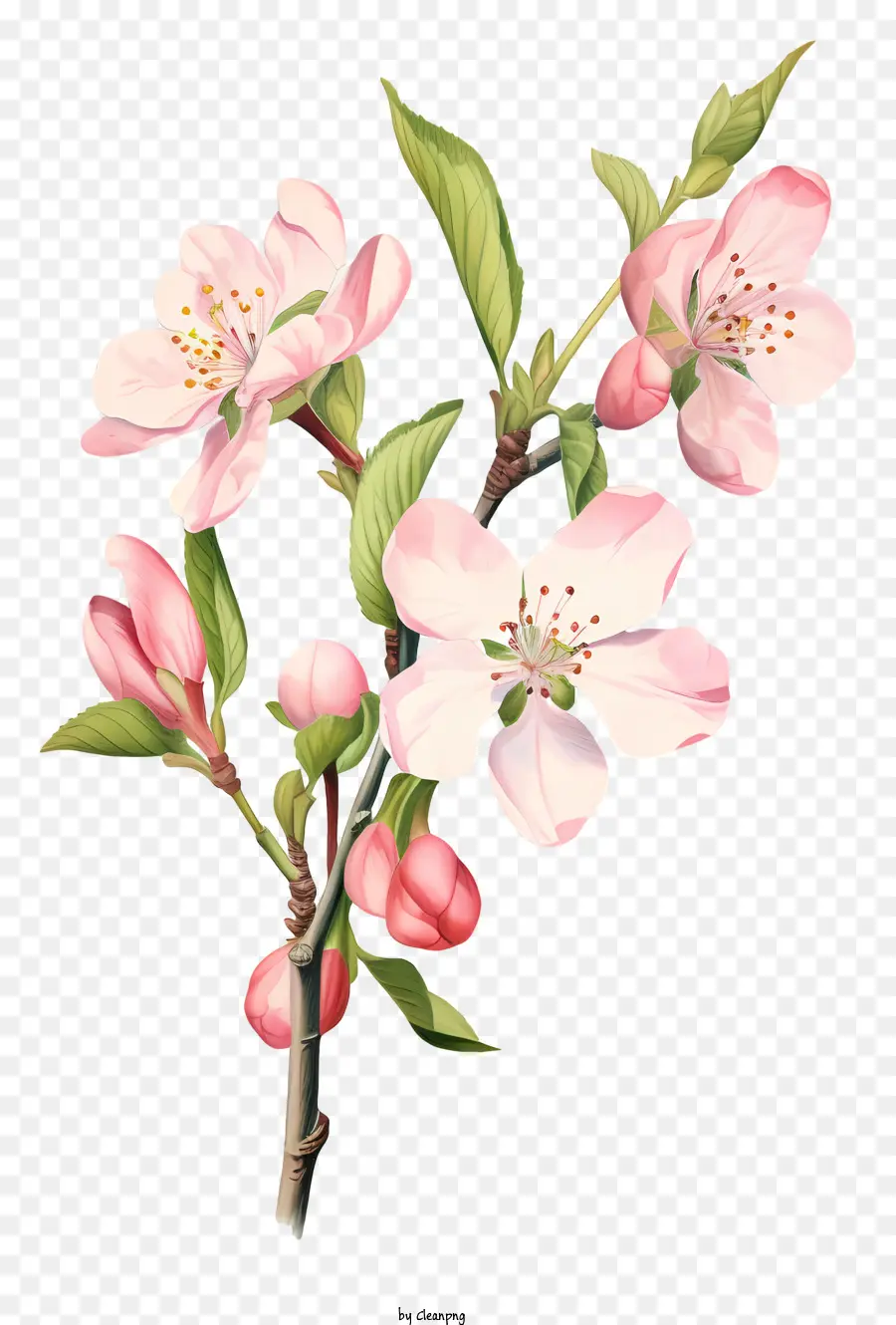 Bunga Sakura，Bunga Merah Muda PNG