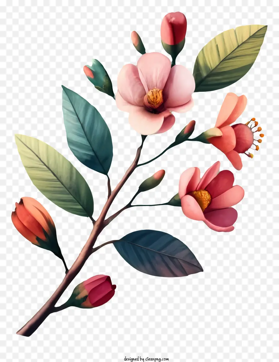 Karangan Bunga，Pink Dan Bunga Bunga Merah PNG