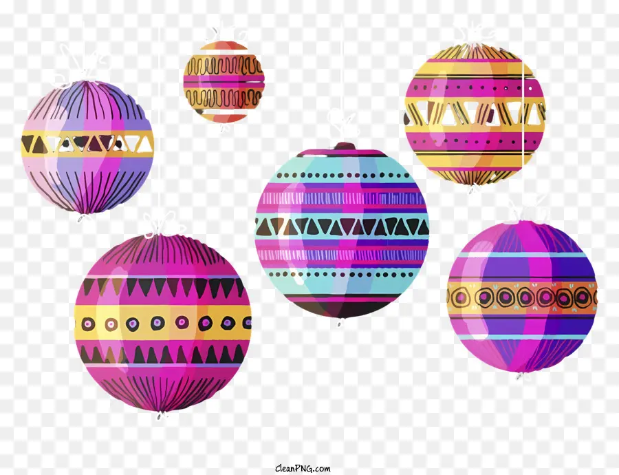 Telur Hias，Ornamen Berwarna Warni PNG