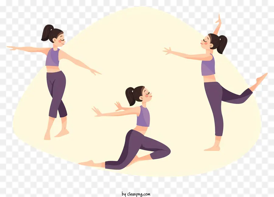 Pose Yoga，Penari PNG