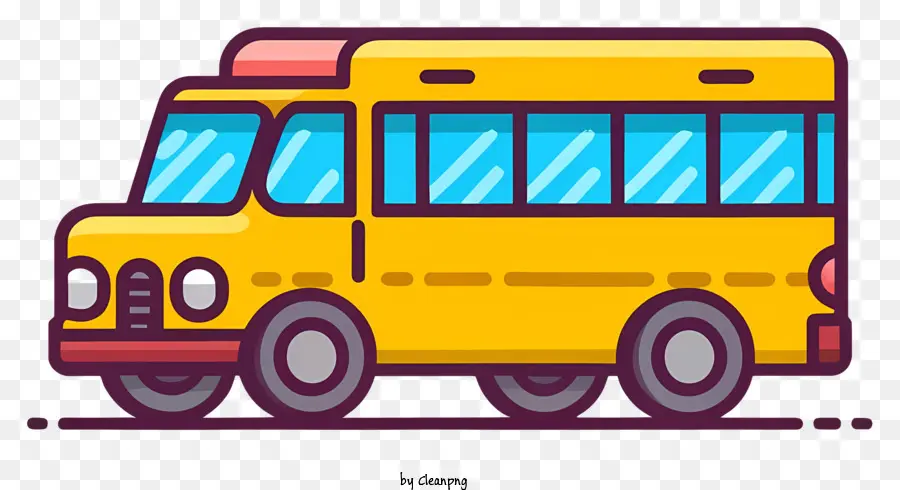 Bus Sekolah Kuning，Bus Dengan Jendela PNG