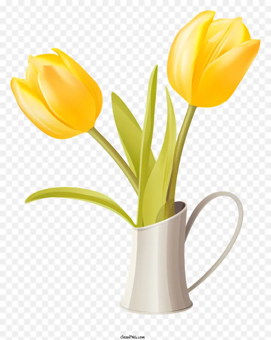 Kendi Perak，Tulip Kuning PNG