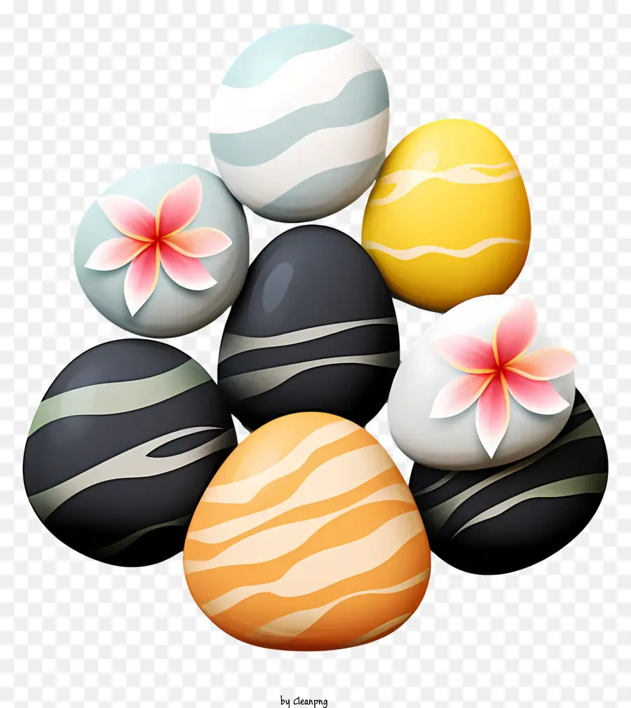 Telur Berwarna，Telur Bermotif PNG