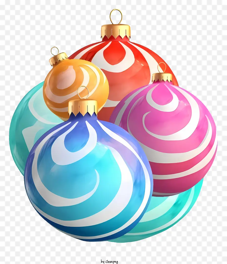 Pernak Pernik Natal，Ornamen Berwarna Warni PNG