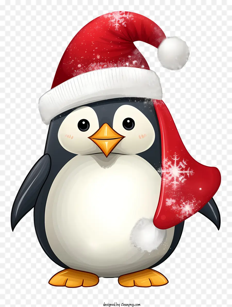 Penguin，Topi Santa PNG