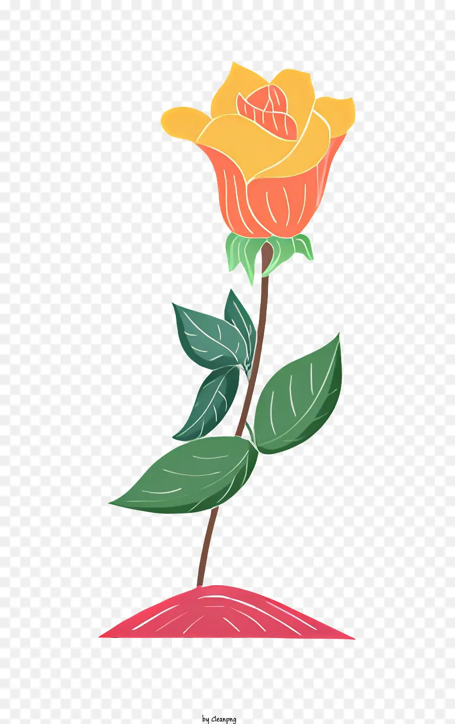 Mawar Kuning，Kelopak Bunga Mawar PNG