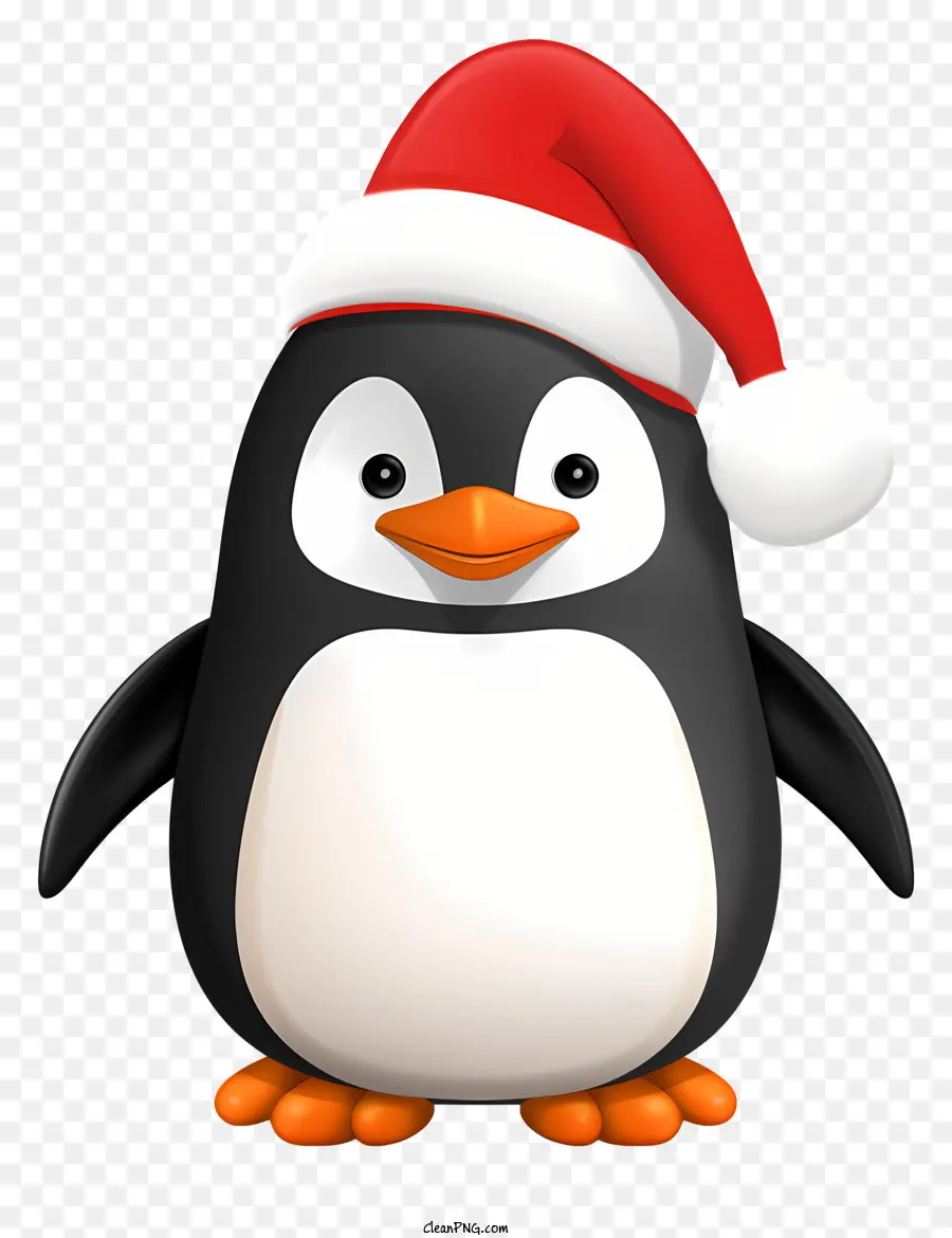 Kartun Penguin，Topi Santas PNG