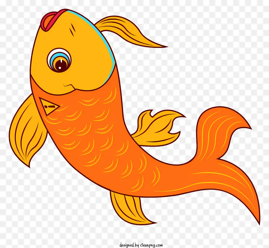 Ikan Oranye Dan Biru，Tersenyum Ikan PNG