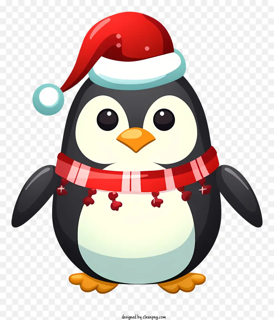 Penguin，Topi Santa PNG