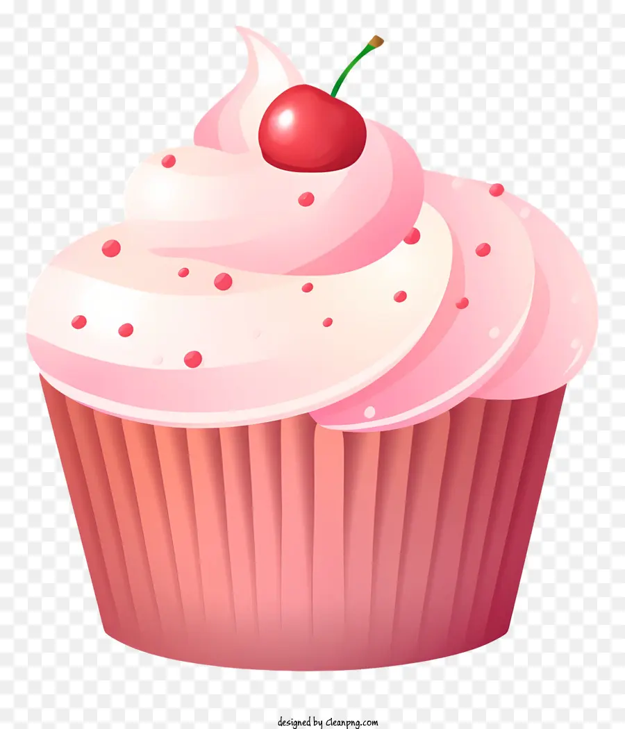 Kue Mangkuk，Cupcake Dengan Ceri PNG