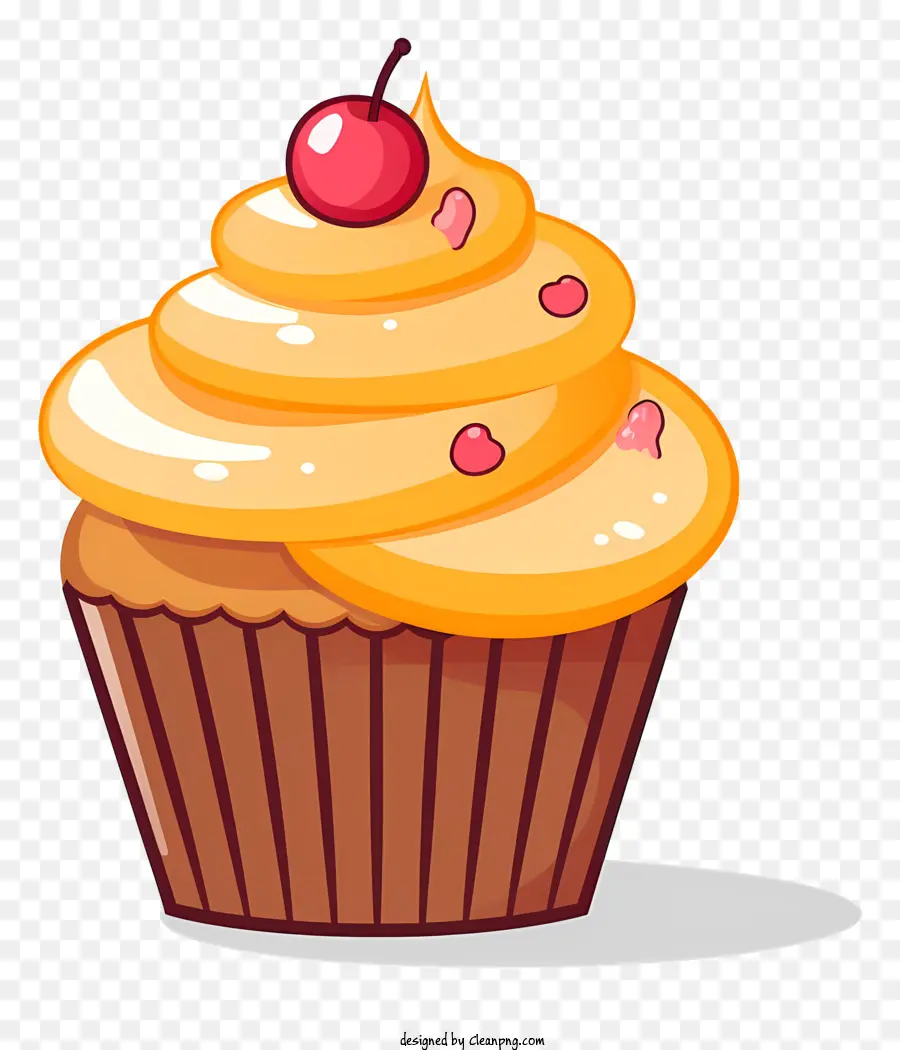 Kue Mangkuk，Cupcake Dengan Ceri PNG